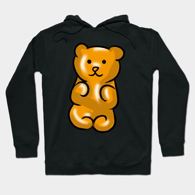 Fruity Orange Gummy Bear Hoodie by Trendy Black Sheep